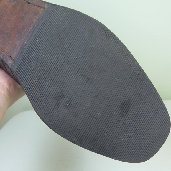 Men's Sz 11 Nunn Bush Black Ashton Wing Tip Oxfords Madmen SUITS MobBoss CEO - Picture 10 of 12